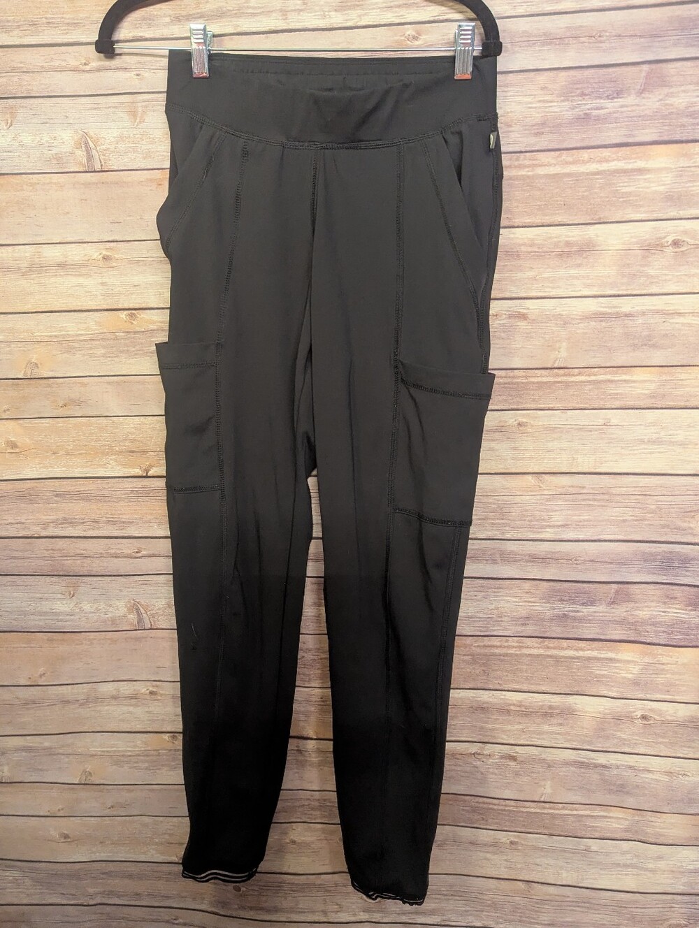 Urbane Impulse Women’s XS Black Cargo Scrub Pants Stretch Pull On Medical Unifor